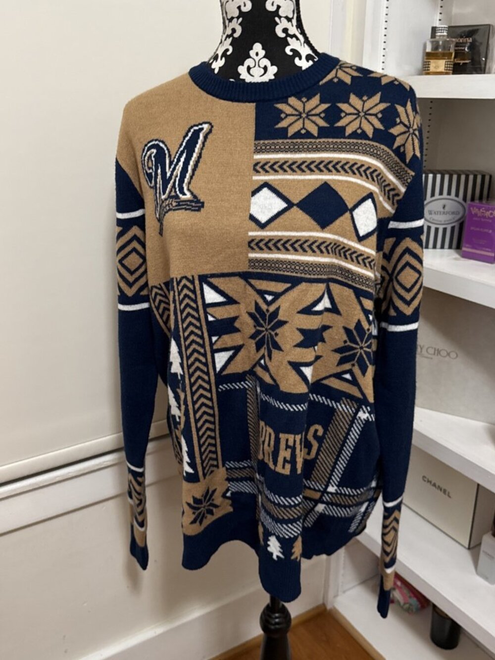 Milwaukee Brewers MLB Baseball Team KLEW Sweater XL Warm Crew Neck